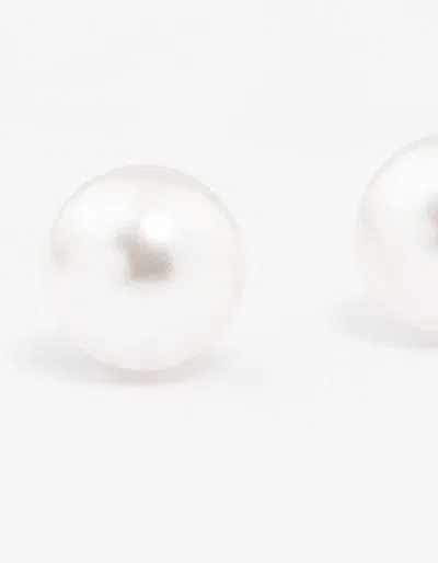 Lovisa Sterling Silver Pearl Stud Earrings In Neutral
