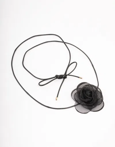 Lovisa Black Mesh Corsage Thin Rope Choker