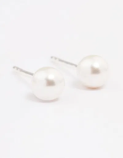 Lovisa Sterling Silver Pearl Stud Earrings In Neutral