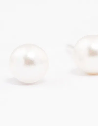 Lovisa Sterling Silver Pearl Stud Earrings In Neutral