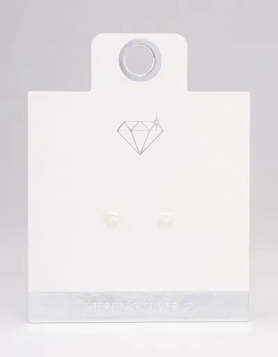 Lovisa Sterling Silver Pearl Stud Earrings In Neutral