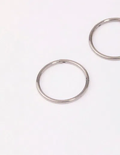 Lovisa Titanium Fine Sleeper Earrings In Silver