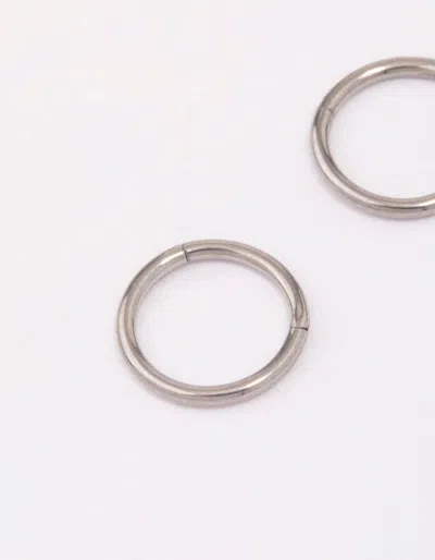 Lovisa Titanium Fine Sleeper Earrings In Silver