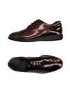 Hogan Lace-up Shoes In Dark Brown