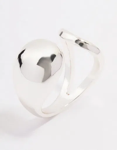 Lovisa Silver Plated Puffy Open Wrap Ring In Silver