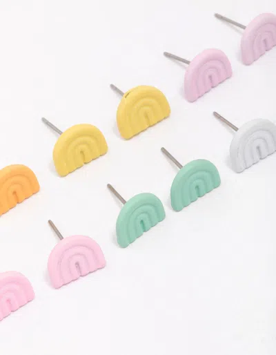 Lovisa Mini Rainbow Earring 8-pack In Multi