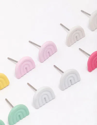 Lovisa Mini Rainbow Earring 8-pack In Multi