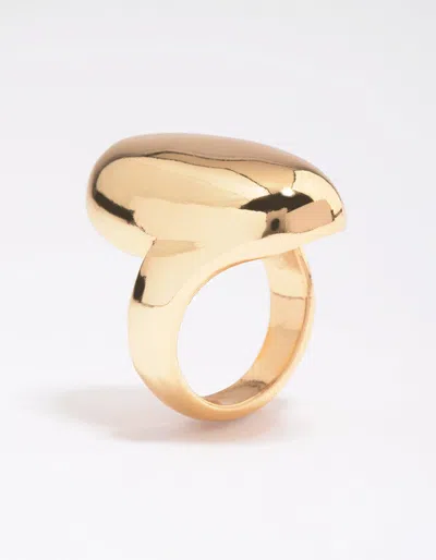 Lovisa Gold Plated Smooth Statement Oval Ring In Gold