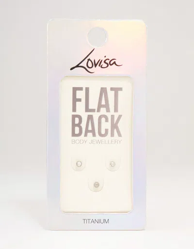 Lovisa Titanium Ball Flat Back 3-pack In Silver
