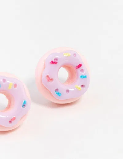 Lovisa Plastic Sprinkle Doughnut Stud Earrings In Multi