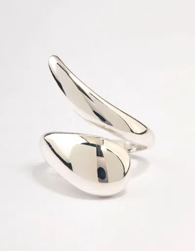 Lovisa Silver Plated Pointed Swoop Ring In Silver