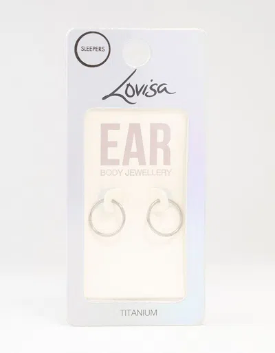 Lovisa Titanium Sleeper Earrings In Silver