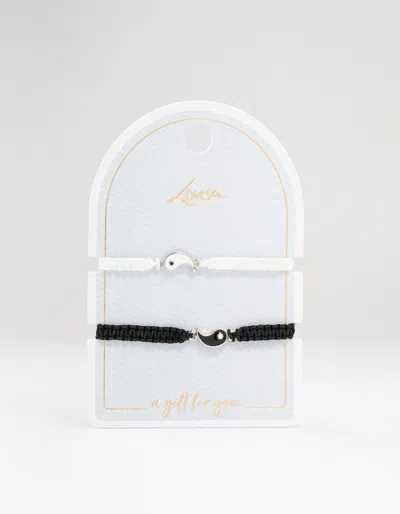 Lovisa Yin Yang Tie Bracelets 2-pack In Multi