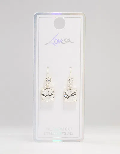 Lovisa Silver Multiple Czech Crystals Drop Earrings In Silver