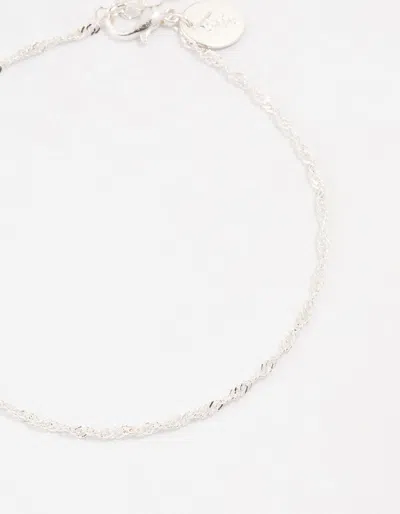 Lovisa Silver Disc & Cupchain Anklets 3-pack In Silver