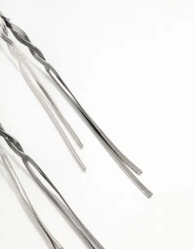 Lovisa Silver Front Back Chain Drop Earrings In Multi