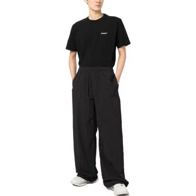 Off-white Logo Patch Track Pants In Black