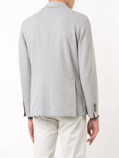 Shop Eleventy Button Up Blazer In Grey