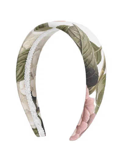 Dolce & Gabbana Hydrangea-print Poplin Headband In Multi