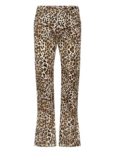Dsquared2 Leopard-print Five-pockets Jeans In Multi