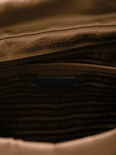 Prada Medium Re-nylon Backpack With Pouch In Brown