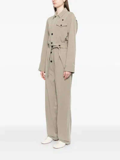 Setchu Button Belted Jumpsuit In Multi