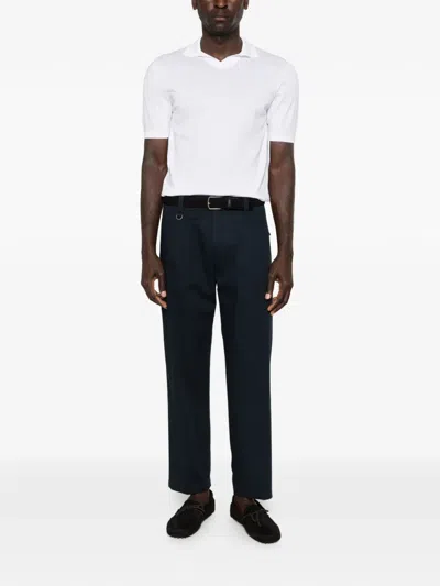 Fedeli Polo-collar T-shirt In White