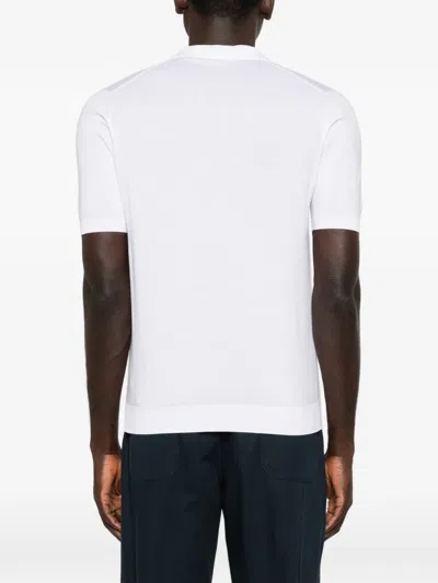 Fedeli Polo-collar T-shirt In White