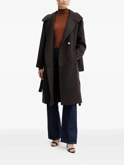 Morgan Belted Coat In Brown