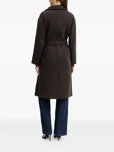 Morgan Belted Coat In Brown