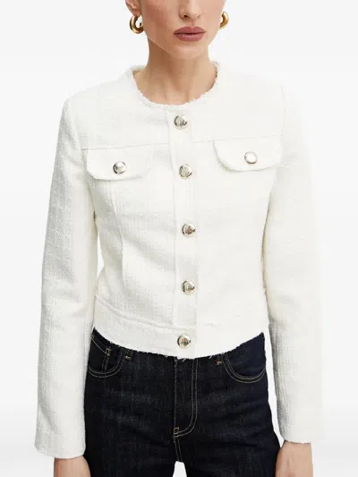 Morgan Buttoned Pocket Jacket In White