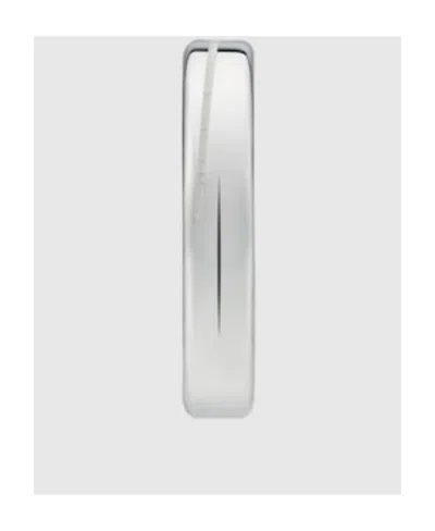 Gucci Diagonal Interlocking G Thin Ring In White