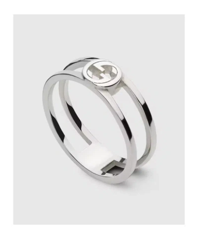 Gucci Interlocking Ring In White