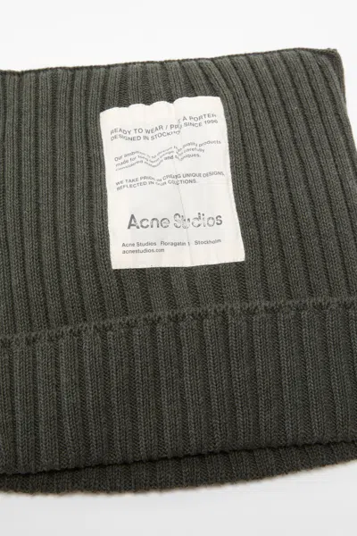 Acne Studios Ribbed Beanie In Green