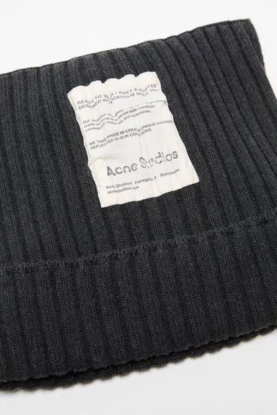 Acne Studios Ribbed Beanie In Black