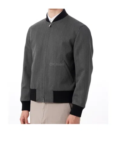 Lardini Zip-front Bomber Jacket In Gray