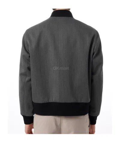 Lardini Zip-front Bomber Jacket In Gray