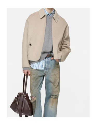 Acne Studios Zip-front Jacket In Brown