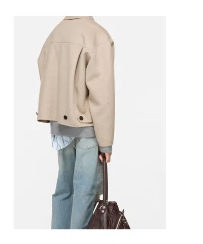 Acne Studios Zip-front Jacket In Brown