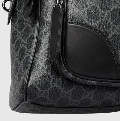 Gucci Gg Emblem Medium Backpack In Black