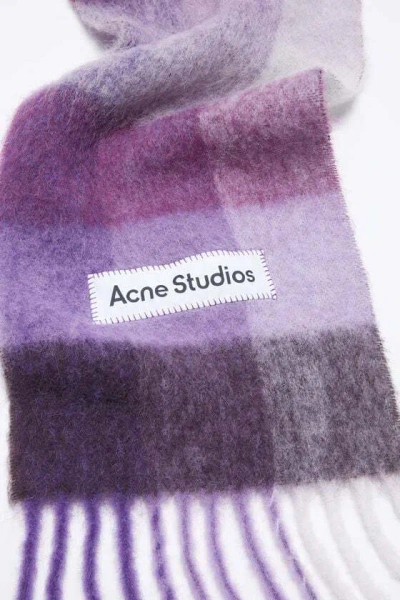 Acne Studios Checked Scarf In Multi