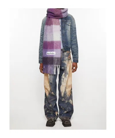 Acne Studios Checked Scarf In Multi