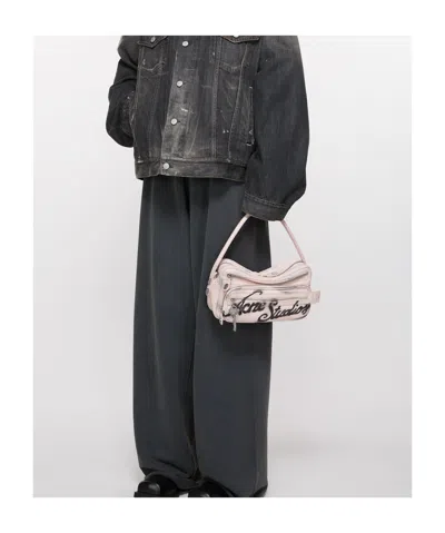 Acne Studios Logo-print Shoulder Bag In Pink