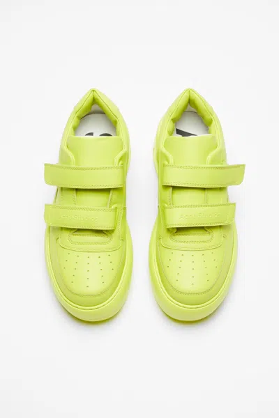 Acne Studios Touch-strap Platform Sneakers In Green