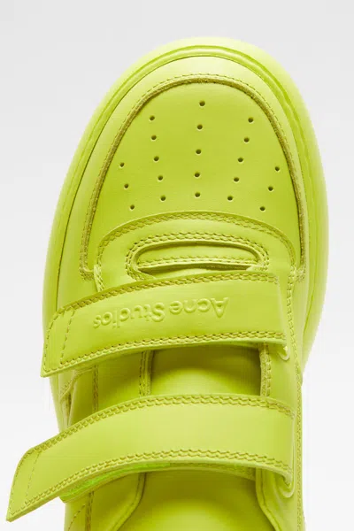 Acne Studios Touch-strap Platform Sneakers In Green
