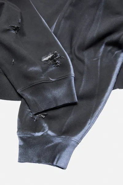 Acne Studios Logo-print Distressed Sweatshirt In Black