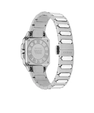Gucci G-flat Watch In Silver