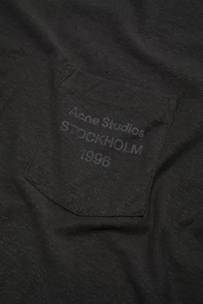Acne Studios Logo T-shirt In Black