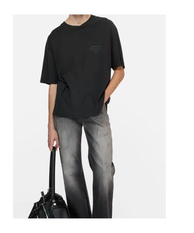 Acne Studios Logo T-shirt In Black