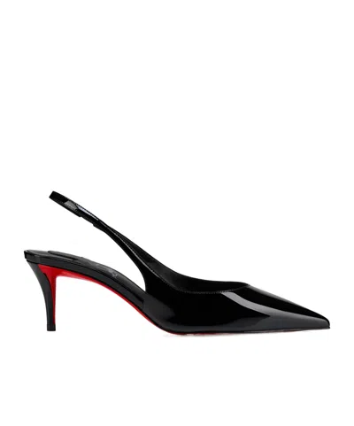 Christian Louboutin Women Miss Z 60mm Patent Calfskin Slingback Pump In Black
